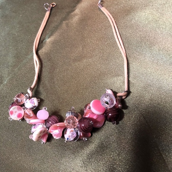 Vintage Necklace and Matching Earrings Glass Beads - Picture 3 of 4